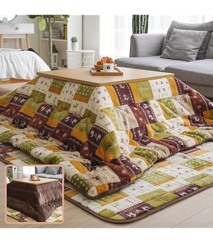 Amazon｜こたつ掛け布団 大判長方形 シマエナガII 205×245cm 防ダニ